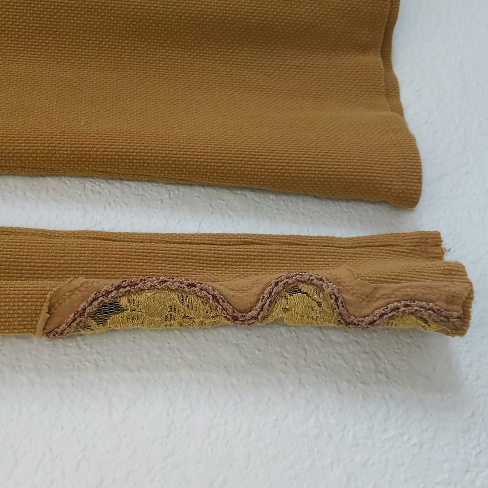 Free People Crafty Cuff Gold Lace Thermal Top S - Picture 11 of 15